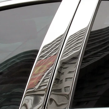Par Hyundai Creta IX25 2016-2018 Rotā Piederumi Chrome Logs Pīlārs Vāciņš Melns, Nerūsējošā Tērauda Centra Pīlāriem Uzlīme