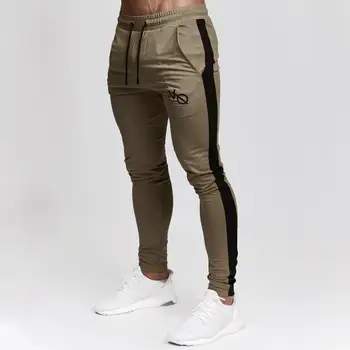 Kokvilnas Streetwear Modes Vīriešu Bikses Casual Slim Līmēšana Bikses Zīmolu Sporta zāli Fitnesa Vīriešu Apģērbu Jaunajām Rudens Jogger Bikses