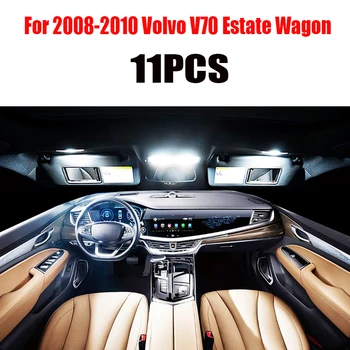 Par 1998-2010 Volvo V70 Īpašuma Vagonu Balta auto piederumi Canbus Bez Kļūdām, LED salona Apgaismojuma Lasīšanas Gaismas Komplektu, Kartes Dome Licen