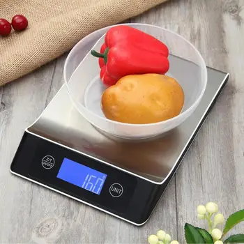 15KG 1g LCD Ciparu Virtuve Liela Mēroga Pārtikas Diētu Svara Balanss Slim Nerūsējoša Tērauda Elektroniskā Svēršanas Svari Mērīšanas Rīks