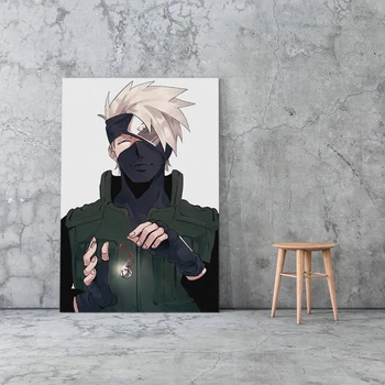 Sienas Mākslas Darbu Moduļu Hatake Kakashi Anime Gleznas Naruto Bildes Foršs Zēns Hd Izdrukas Mājās Plakātu, Audekls Dzīves Telpu Dekorēšana