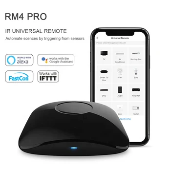 1Set RM4 Pro WiFi Smart Home Automation Domotic Homekit Hub IS RF Tālvadības pulti Gaisa kondicionētājs, TV Slēdzis, Alexa Un Google Home