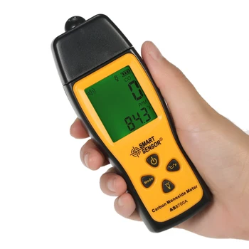 Rokas Oglekļa Monoksīda Metru Augstu Precizitāti CO Gāzes Testeri Monitors Detektoru Platums LCD Displejs, Skaņas un Gaismas Signālu 0-1000 ppm