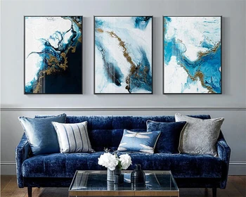 Beibehang Pielāgot jauno Ķīniešu tintes ainavu zila jūra modernā stila Ziemeļu dekoratīvais krāsojums, tapetes, sienas papīri mājas dekoru