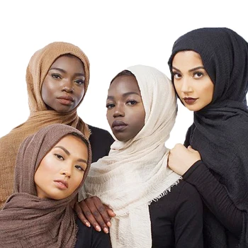 1 GAB burbulis vienkārša šalle sievietēm musulmaņu sprogot hijab šalle femme musulman, mīkstu kokvilnas lakatu islāma hijab šalles un wraps