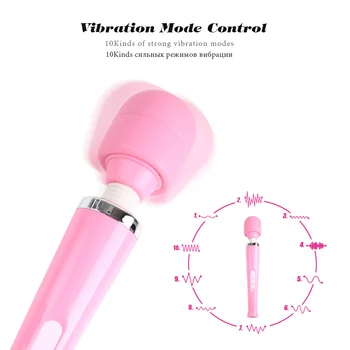 10 Ātruma Spēcīgu Vibrāciju Klitora Vibrators Sievietēm AV Burvju Nūjiņu Ķermeņa Masāža G spot Stick Vibrators Pieaugušo Intīma seksa rotaļlietas
