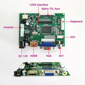 LCD monitors kontrolieris diska valdes grāmatiņa 1920*1080 LVDS 40 Pin VGA AV 60Hz WLED Komplekts Fit N184H6/N184HGE/LTN156HT01 matricas