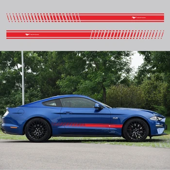 Auto Līnijas Uzlīmes Ford Mustang Piederumi Vinila Decal Uzlīmes Grafikas Sporta Sānu Uzlīmes Car Styling 4GAB