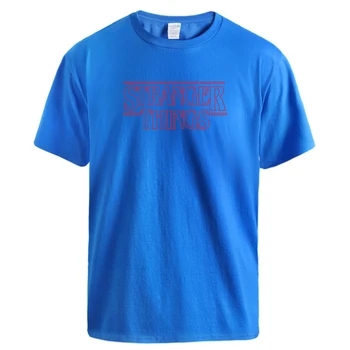 2019 Karstā Svešinieks Lietas T-krekls vīriešu Kokvilnas vasaras vīriešu T-krekli un Modes Svešinieks Lietas Vēstuli Īsām Piedurknēm T-krekls Topi