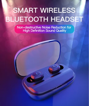 Bluetooth5.0 Austiņas Mini Bluetooth Austiņas In-ear Austiņas uz 120 Stundām, kas Strādā Bezvadu Austiņas Bass Automātiski Pārī