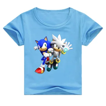 2-16Y Smieklīgi Karikatūra Sonic Ezis Spēles Print T-krekli Kostīms Zēniem T Krekls Meitenēm Vasaras Drēbes Bērniem T-krekls Topi Bērniem