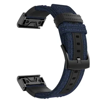 22 26mm Sporta Neilona Watchband Delnas siksniņu, lai Garmin Fenix 6X 6 6S Pro 5X 5 5S Plus 3 AP 20mm EasyFit Ātri Atbrīvot wirstband