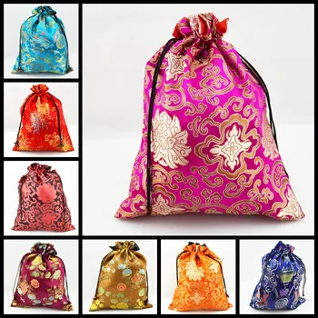 Ķīnas klasiskā stila izsmalcinātu izšuvumu dažādi saņemt ceļojumu soma, multi-funkcionāla soma, Rotaslietas #5 3pc/daudz