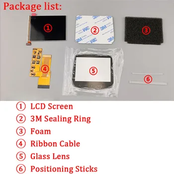 LCD V2 Ekrānu Nomaiņa Komplekti Nintend GBA backlight lcd ekrāna 10 Līmeņiem, Augstu Spilgtumu IPS LCD V2 Ekrāna GBA Konsoles