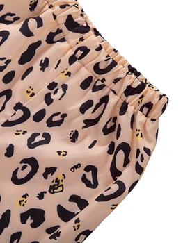 Pudcoco 2021. gada Vasarā 1-6Y Baby Girl 2Pcs Set Leopards Drukāt bez Piedurknēm Loku Top+Laternu Garas Bikses Bērniem, Bērnu Apģērbs, Apģērbu