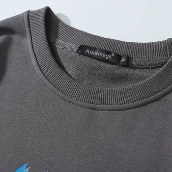 Aolamegs Sporta Krekls Vīriešiem Smieklīgi Gudrs Komiksi Drukāt Japāņu Otaku Plānais Džemperis Vīriešiem O-Veida Kakla Modes Streetwear Rudenī Pāris