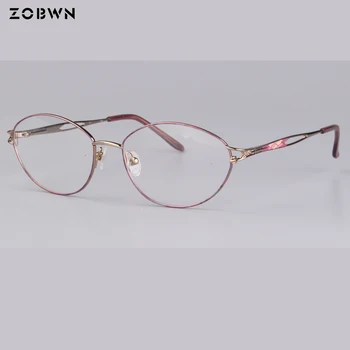 Brilles sievietēm ziedi optisko kadri pilna loka super gaiši rozā krāsu dāma var likt lasīšanas brilles, lēcas, jaunumi papīra datoru