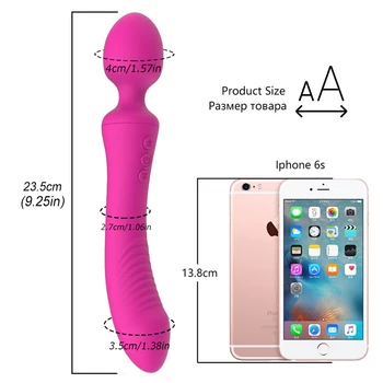 Khalesex AV Dildo Vibrators Sievietes Maksts Klitora G Spot Stimulators Dual Motors vibrē Ķermeņa Masieris Pieaugušo Seksa Rotaļlieta