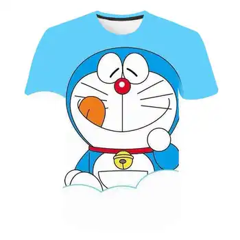 Japānas Anime Doraemon Zēnu T Krekls Bērniem Cute Zils T Komiksu Stāsts, Bērnu Apģērbs Bērnu, Meiteņu Drēbes, Krekls Streetwear