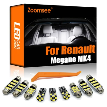 Zoomsee 8Pcs Canbus Par Renault Megane IV 4 MK4 2016. Līdz 2018. gadam Transportlīdzekļu Spuldzes LED Iekštelpu Interjera Dome Kartes nolasīšana Bagāžnieka Gaismas Komplekts