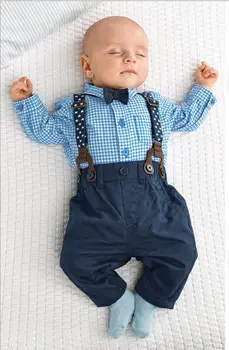 Pudcoco 2019 Jaunu Modes Jaundzimušajiem Bērniem, Baby Boy Tauriņu Pleds Krekla, Zeķu Bikses Bikses Apģērbs, Komplekts