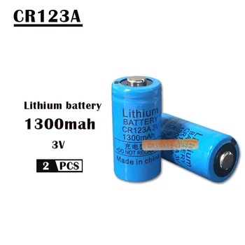 2GAB 3 V CR123A Litija baterijas šūnu 1300mah CR123 CR17335 CR17345 16340 LiMnO2 sausā primāro akumulatoru, fotokamera