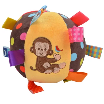 Karikatūra Bērnu plīša Bumba rotaļlietas krāsains softy Grabēt Mobilo gredzens bell Rotaļlietas brinquedos juguetes para bebes jouet WJ531