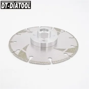 DT-DIATOOL 1pc 100mm/115mm/izmantots 125mm Electroplated Pastiprināta Dimanta Griešanas Disks Zāģa Asmeni M14 Vītni DIa 4