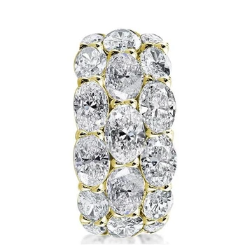 LESF Luksusa Dāmas Gredzenu 20 Ct Sona Imitēts Diamond 925 Sudraba Bruģēt Gredzeni, Kāzu Gredzeni, Dāvanu