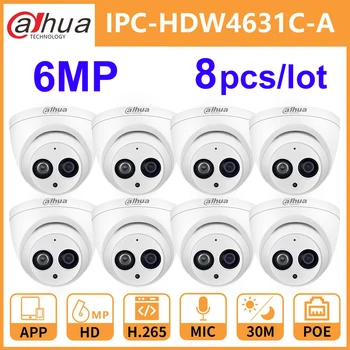 Vairumtirdzniecības 8 Gab./Daudz Dahua 6MP IP Kameras IPC-HDW4631C-A H. 265 Jauninājums no IPC-HDW4431C-PoE Mini Dome MIC CCTV Drošības Kameras
