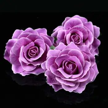 5GAB/daudz Mākslīgo Rožu Ziedu Galvas, Beramkravu Samta rozes Kāzu Purple Rose Viltus ziedi Augstas Kvalitātes Apdare