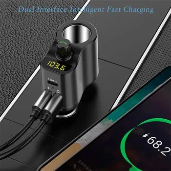 Bluetooth 5.0 Ātri 3.0 Automašīnas Lādēšanas Adapteri FM Raidītājs Multiport Ātrs Auto Lādētājs Xiaomi Redmi 8. Piezīme Auto Mp3 Atskaņotājs