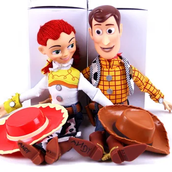 16 collu 40CM Disney Pixar Toy Story 3 4 Skaņas Koksnes Jessie Rīcības Raksturs Modeļu Lelle Ierobežots Kolekcijas Rotaļlietas Bērniem Dāvanu