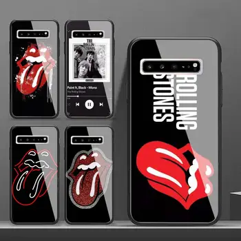 Rokgrupa The Rolling Stones Stikla Telefonu Gadījumā Samsung Galaxy S20 Ultra S9 S10 S8 S7 Plus Malas S10 E Lite Piezīme 8 9 10 Pro