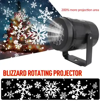 Sniegpārslas Projektoru Lampas Iekštelpu Blizzard Ziemassvētku Projektors Mājas Ūdensizturīgs Puse Ūdenszīme Automātiskās Rotācijas Sniegpārslas Lampas