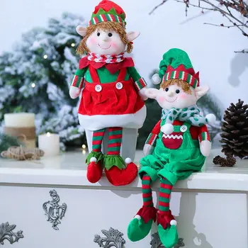 Modes Ziemassvētku Kulons Plīša Elfs, Elfi Lelles, Rotaļlietas, Eglīšu Rotājumi, Jaunā Gada Dāvanas, Ziemassvētku Dekori