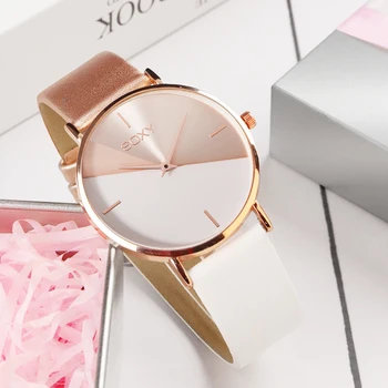 Sieviešu skatīties top zīmolu rose gold luksusa dāmas skatīties sieviešu pulkstenis vienkāršs ādas modes sieviešu pulksteņi reloj mujer zegarek damski