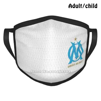 Logo Olympique Marseille Anti Putekļu Atkārtoti Diy Sejas Maska Marseļas Francijā Olympique Droit Bleu Mer Pēdas Futbola Droit Au, Bet