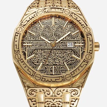 Modes kvarca pulksteņu vīriešiem Zīmola luksusa Retro zelta nerūsējošā tērauda skatīties vīrieši zelta mens watch reloj hombre