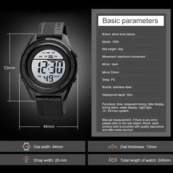 Jauno Modes Vīriešu Sporta Skatīties Ūdensizturīgs Vīriešu Elektronisko Led Watch Pulkstenis Ūdensizturīgs Digitālā Vīriešu Skatīties Militārās Analog E5K7