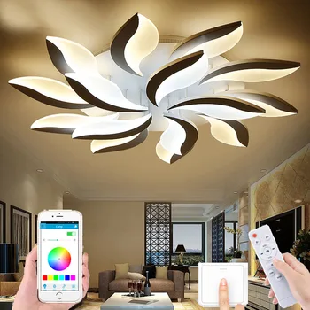Mūsdienu dzīves telpā, LED griestu lampas guļamistabas lampa jauno led pendant lampas iekštelpu mājas kulons lampas tālvadības APP kontroles lampa