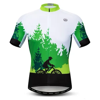 2019 riteņbraukšana jersey Vīriešu Kalnu Velosipēds jersey Pro MTB Velo Krekli ar Īsām piedurknēm Ceļu Topi Ropa Ciclismo Blūze zaļā izjādes