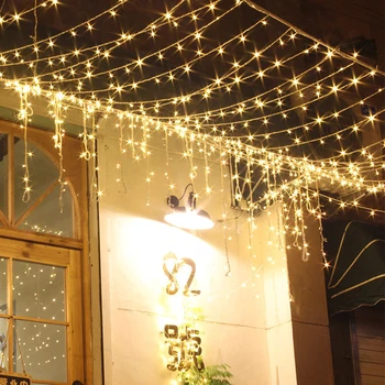 Thrisdar 50M 100M Ziemassvētku LED String Light Pasaku gaismas Vainags Āra Dārza Terases Kāzu Puse