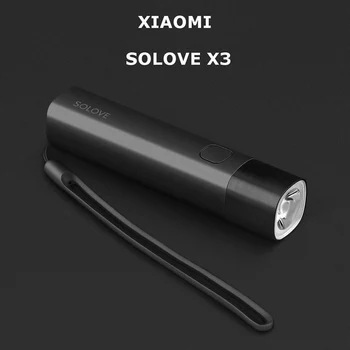 SOLOVE X3S 3000mAh Power Bank USB Lādējamu Spilgtumu EDC Lukturīti, Pārnēsājams Mini LED Lukturītis Āra Velosipēdu Stūres