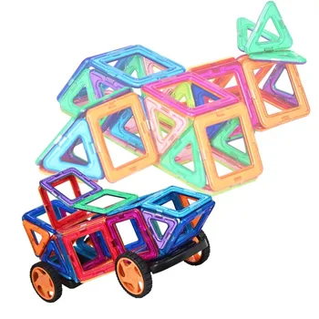 Regulāra Izmēra Dizainers Uzstādīts Magnētisko Celtniecības Bloki Izglītības Magnētisko Flīzes Komplekts ar Magnētisko Celtniecības formas Rotaļlieta, kas noteikts bērniem
