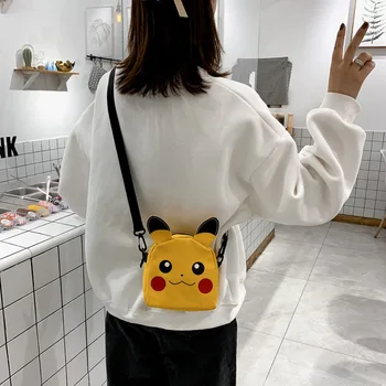 Pekemon karikatūra pikachu mugursoma audekls meitene pleca soma dāvanas bērniem