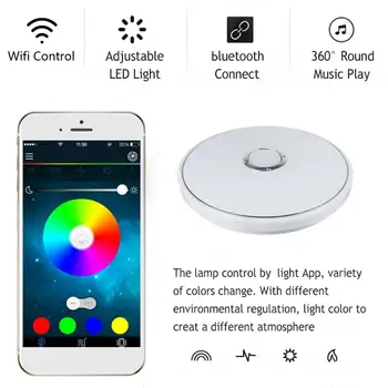 100W WiFi APP Inteliģentas Kontroles Mūsdienu RGB LED Griestu Gaismas Mājas Apgaismojums bluetooth Mūzikas Gaismu Guļamistabā Smart Griestu Lampas