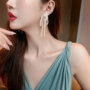 SHANGZHIHUA Pērļu auskariem, korejiešu modes pārspīlēti pērļu auskaru, sievietēm auskari, 2020 