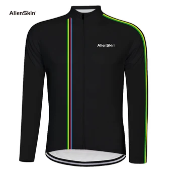 Alienskin melnā un baltā krāsā ar garām Piedurknēm Pro Velosipēdu Svīteri Mtb Ceļu Apģērbu, Velosipēdu Maillot Ciclismo Sportwear Velosipēdu Krekli 6576