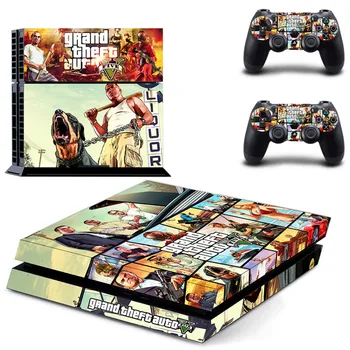 Grand Theft Auto V GTA 5 PS4 Ādas Decal Uzlīmes Sony PlayStation 4 Konsole un 2 Kontrolieri PS4 Ādas, Vinila Uzlīmes